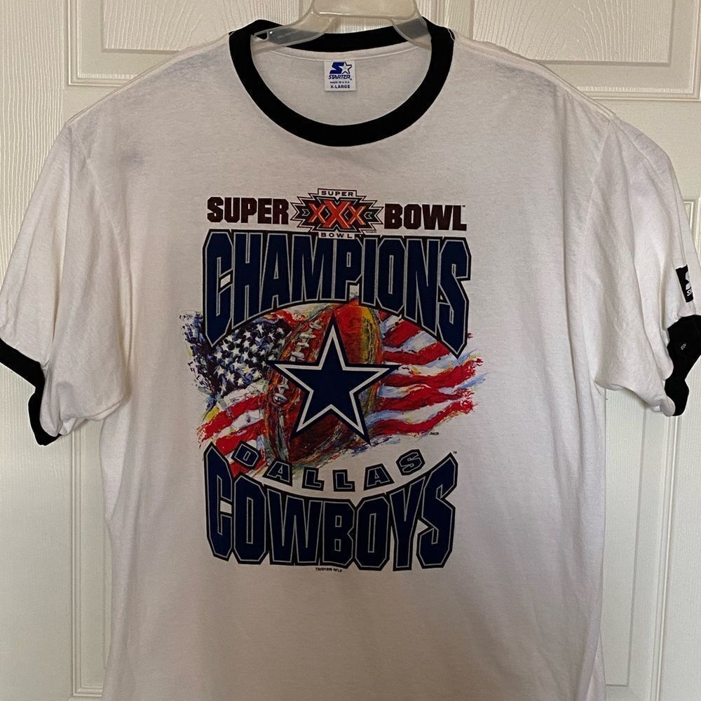 STARTER Vintage Dallas Cowboys Super Bowl Champion T Shirt Size XL